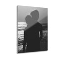Couple Silhouette Acrylic Wall Art, Black and White Ocean Print