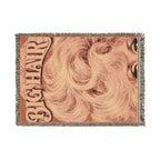 Dolly Parton BIG HAIR Woven Blanket | Retro Cotton Tapestry Throw