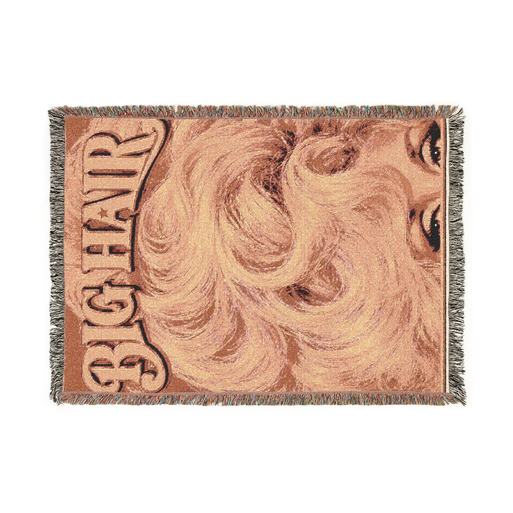Dolly Parton BIG HAIR Woven Blanket | Retro Cotton Tapestry Throw