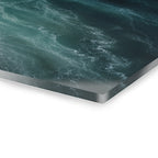 Ocean Waves Acrylic Print – Moody Teal Seascape Wall Art (French Cleat Hanger)