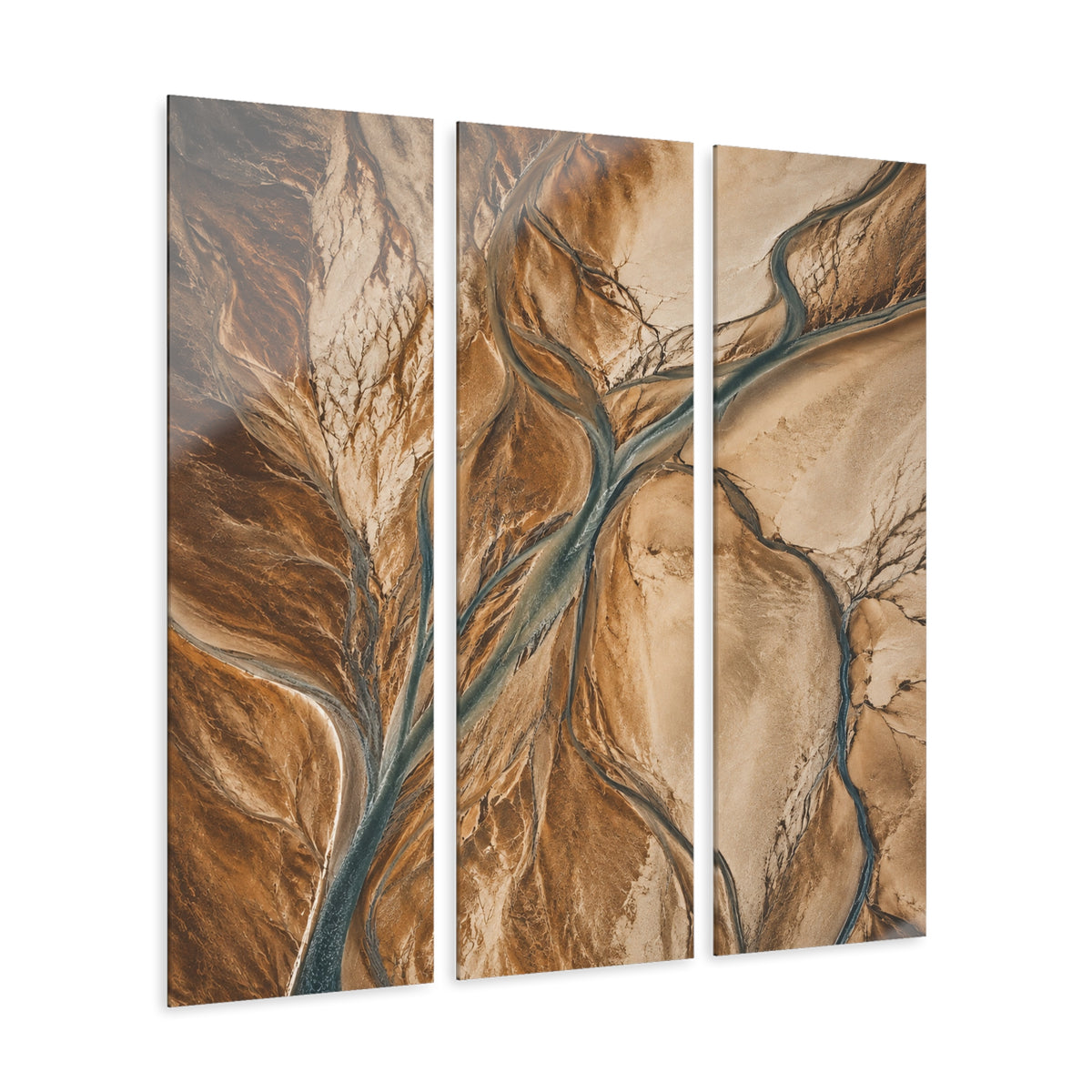 River Work | Split Acrylic Triptych