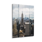 New York Acrylic Wall Art, Rainy NYC Skyline Photography