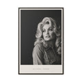 Dolly Parton Wall Art, Black and White Framed Canvas, Tennessee Country Music Decor, Nashville Portrait, Dolly Parton Gift