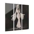 Dolly Parton Acrylic Wall Art Triptych, Black and White Rhinestone Portrait, 3 Panel Western Decor