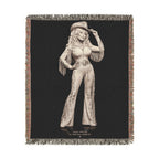 Dolly Parton Rhinestone Cowgirl Woven Blanket | Western Wall Tapestry Throw