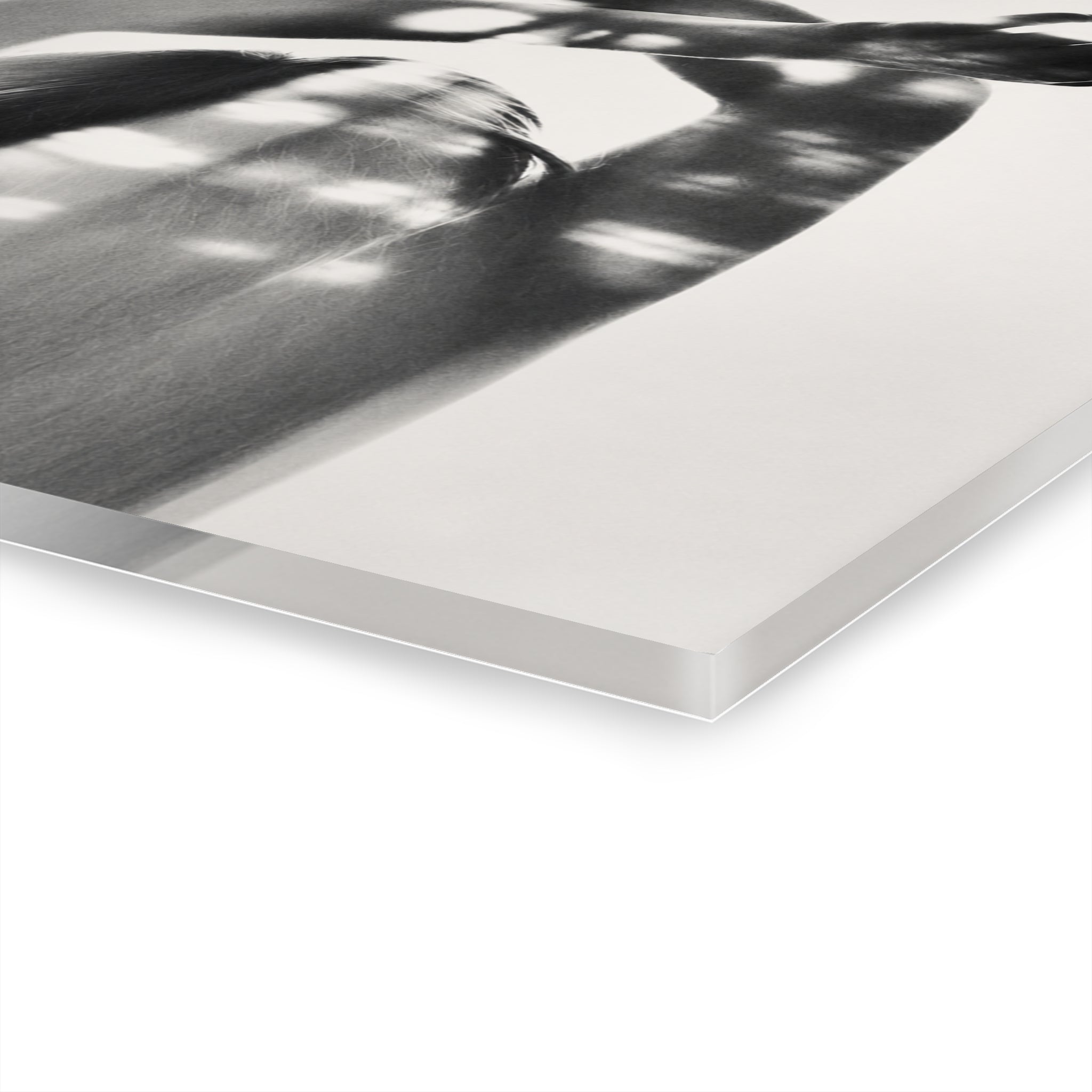 Black and White Abstract Acrylic Wall Art, Woman Silhouette Print