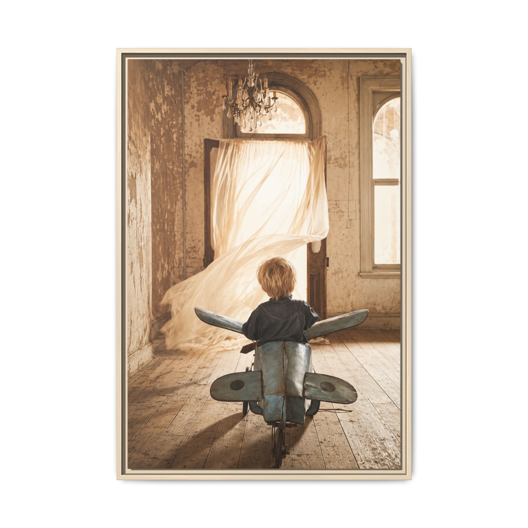 Toy Plane | Framed Canvas