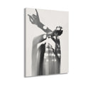 Black and White Abstract Acrylic Wall Art, Woman Silhouette Print