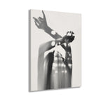 Black and White Abstract Acrylic Wall Art, Woman Silhouette Print