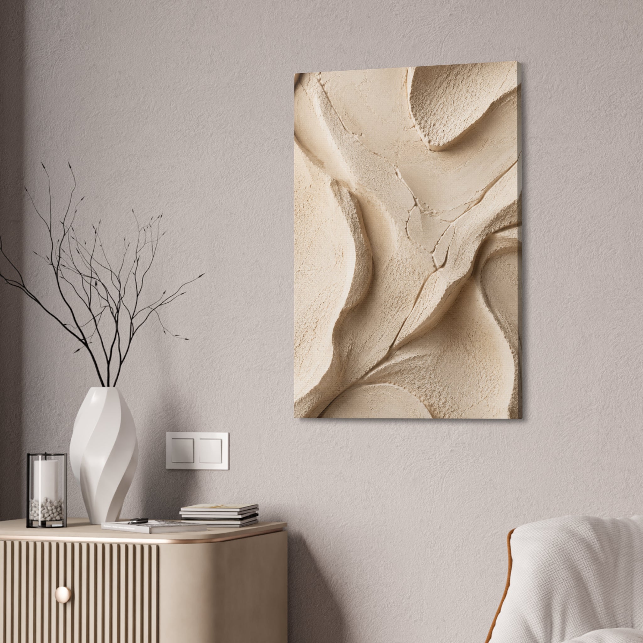 Neutral Clay Texture Canvas
