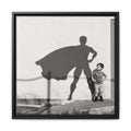Superhero Wall Art, Framed Canvas for Boys Room or Playroom