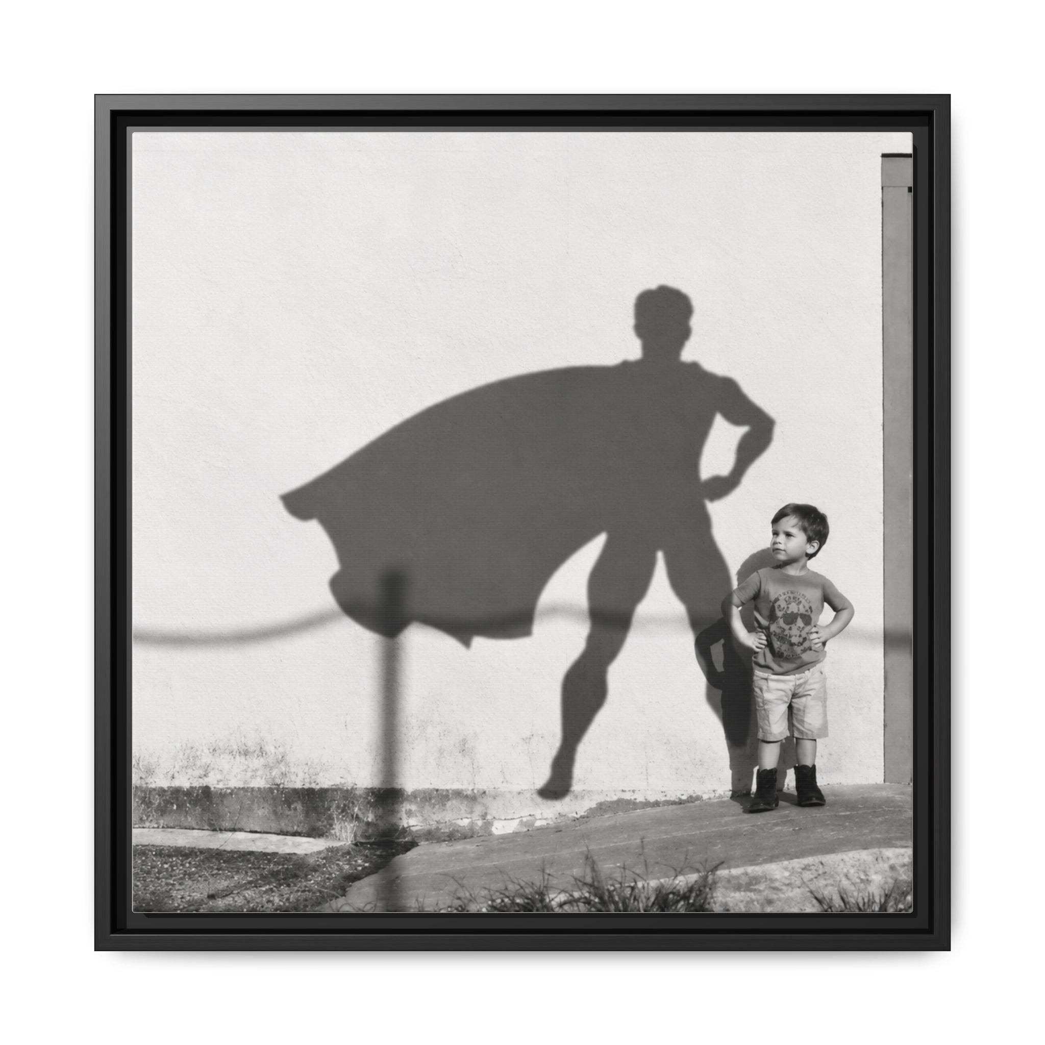 Superhero Wall Art, Framed Canvas for Boys Room or Playroom