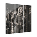 Dolly Parton Acrylic Wall Art Triptych, Black and White Nashville Portrait, 3 Panels