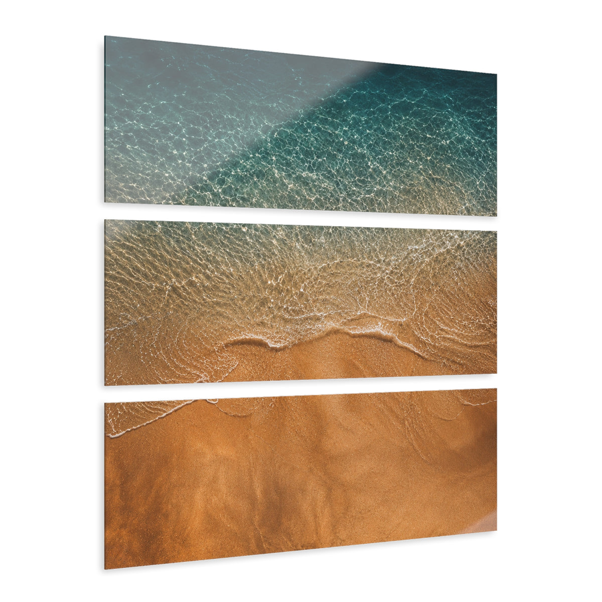 Shallow Water Light | Split Acrylic Triptych