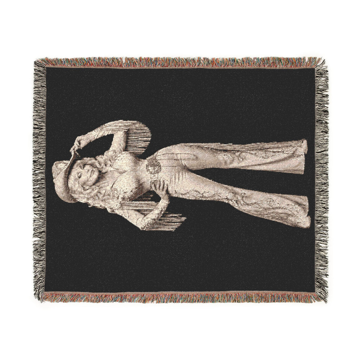 Dolly Parton Rhinestone Cowgirl Woven Blanket | Western Wall Tapestry Throw