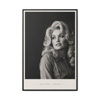Dolly Parton Wall Art, Black and White Framed Canvas, Tennessee Country Music Decor, Nashville Portrait, Dolly Parton Gift