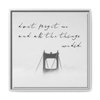 Black and White Framed Canvas, Romantic Quote Wall Art, Foggy Bridge Print