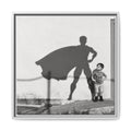 Superhero Wall Art, Framed Canvas for Boys Room or Playroom