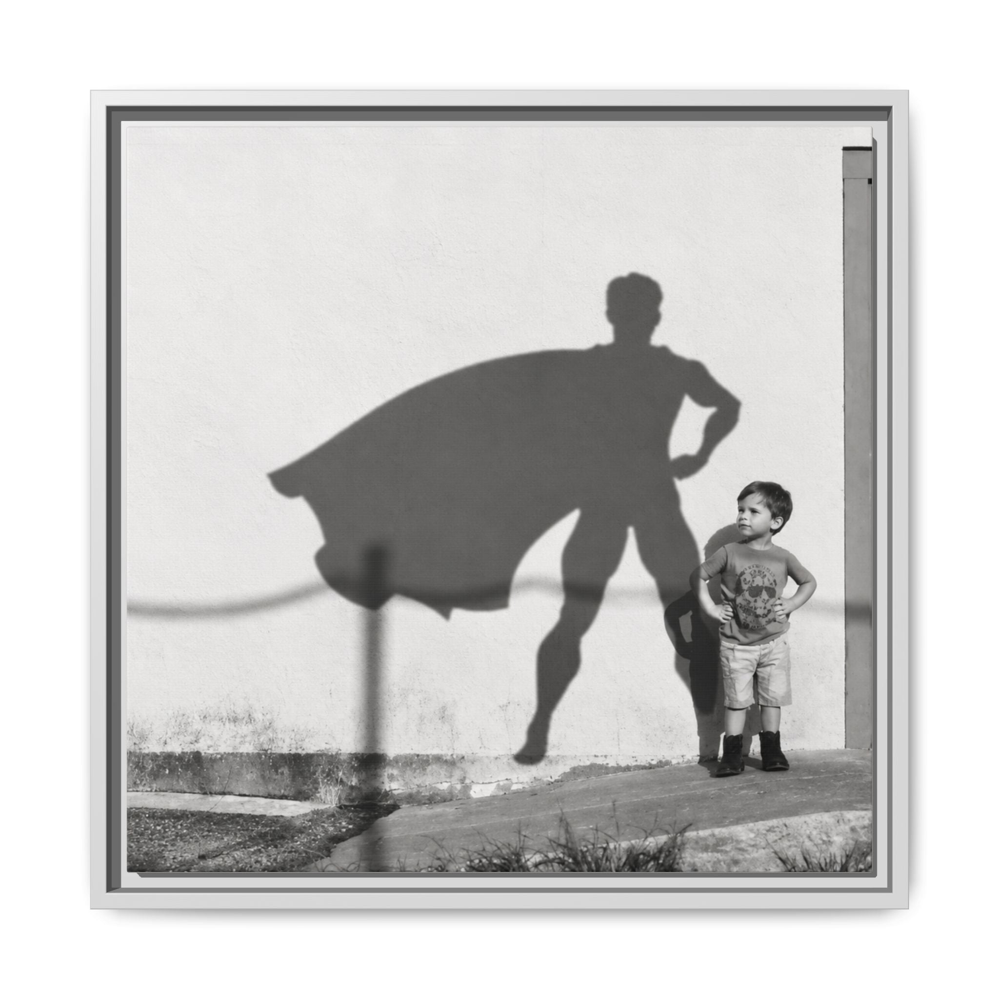 Superhero Wall Art, Framed Canvas for Boys Room or Playroom