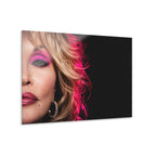 Dolly Parton The Eyes Acrylic Wall Art | Pink Glamour Portrait