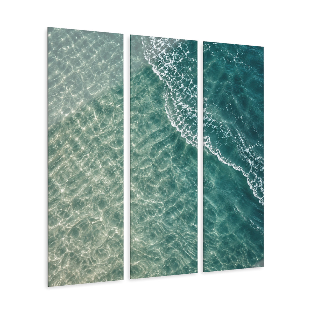Sea Glass | Split Acrylic Triptych