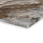 Abstract Earth Tone Acrylic Wall Art – Textured Mineral Print