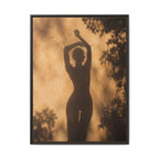 Silhouette Woman Shadow Art Matte Canvas Framed | Nude Figure Wall Decor