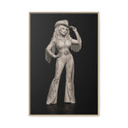 Dolly Parton Wall Art, Rhinestone Cowgirl Framed Canvas, Country Music Decor, Nashville Western Glam Art, Dolly Parton Gift