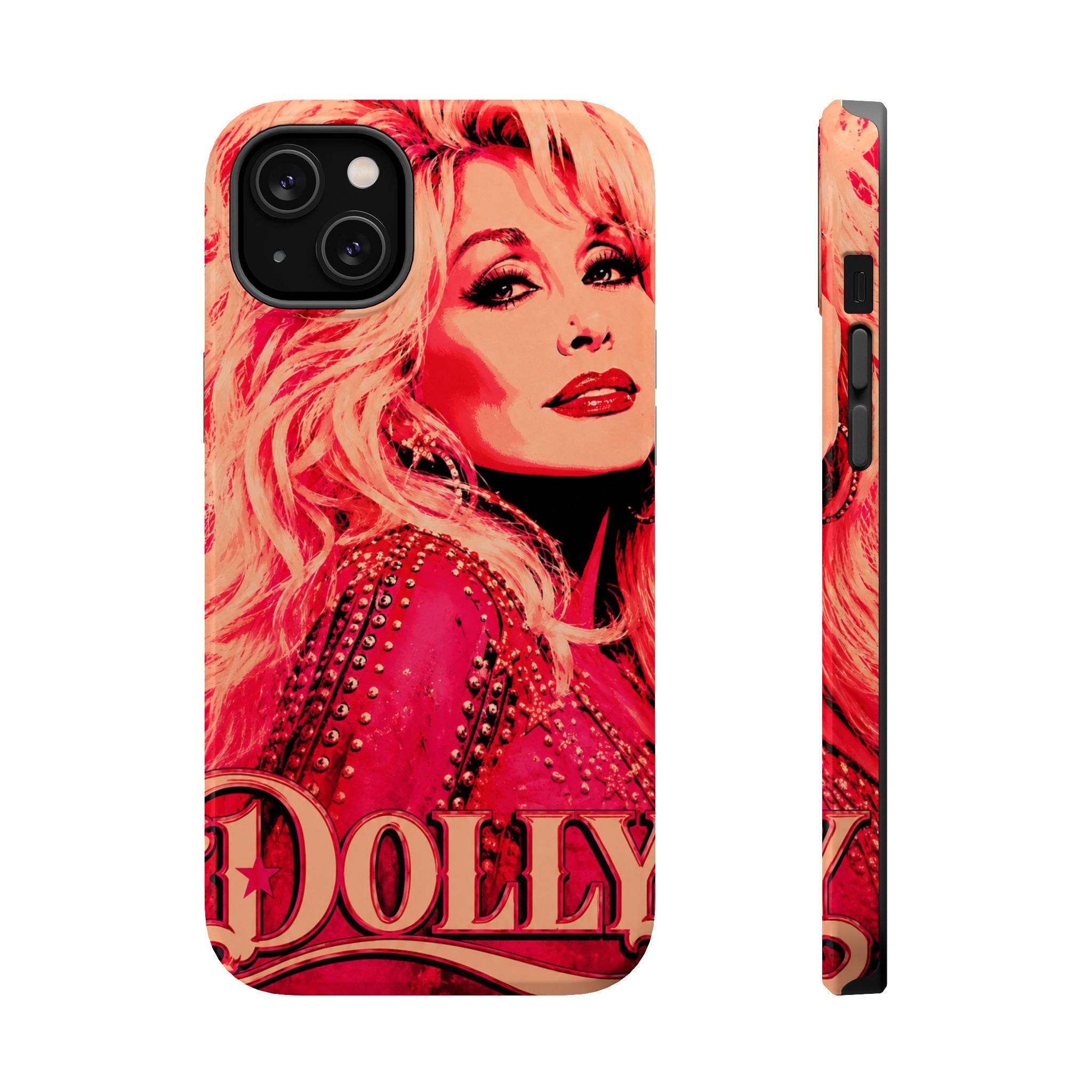 Dolly Parton DOLLY Tough Magnetic Phone Case | Pink Pop Art MagSafe Case