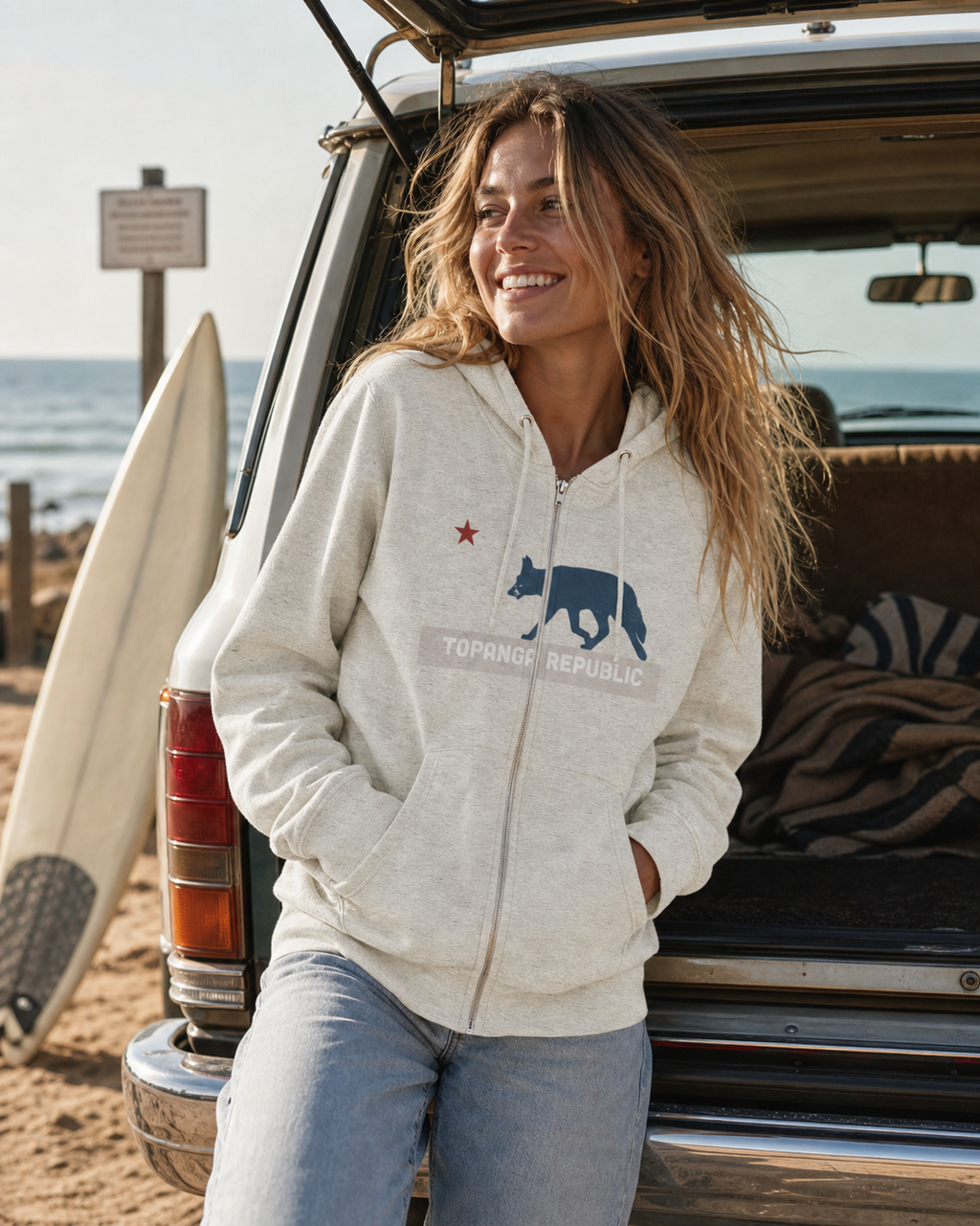 Topanga Republic Signature Zip Hoodie