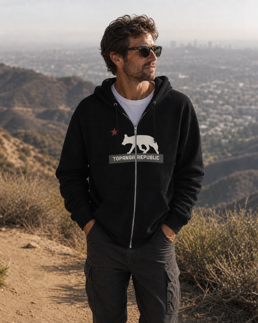'Topanga Canyon Blvd' Zip Hoodie