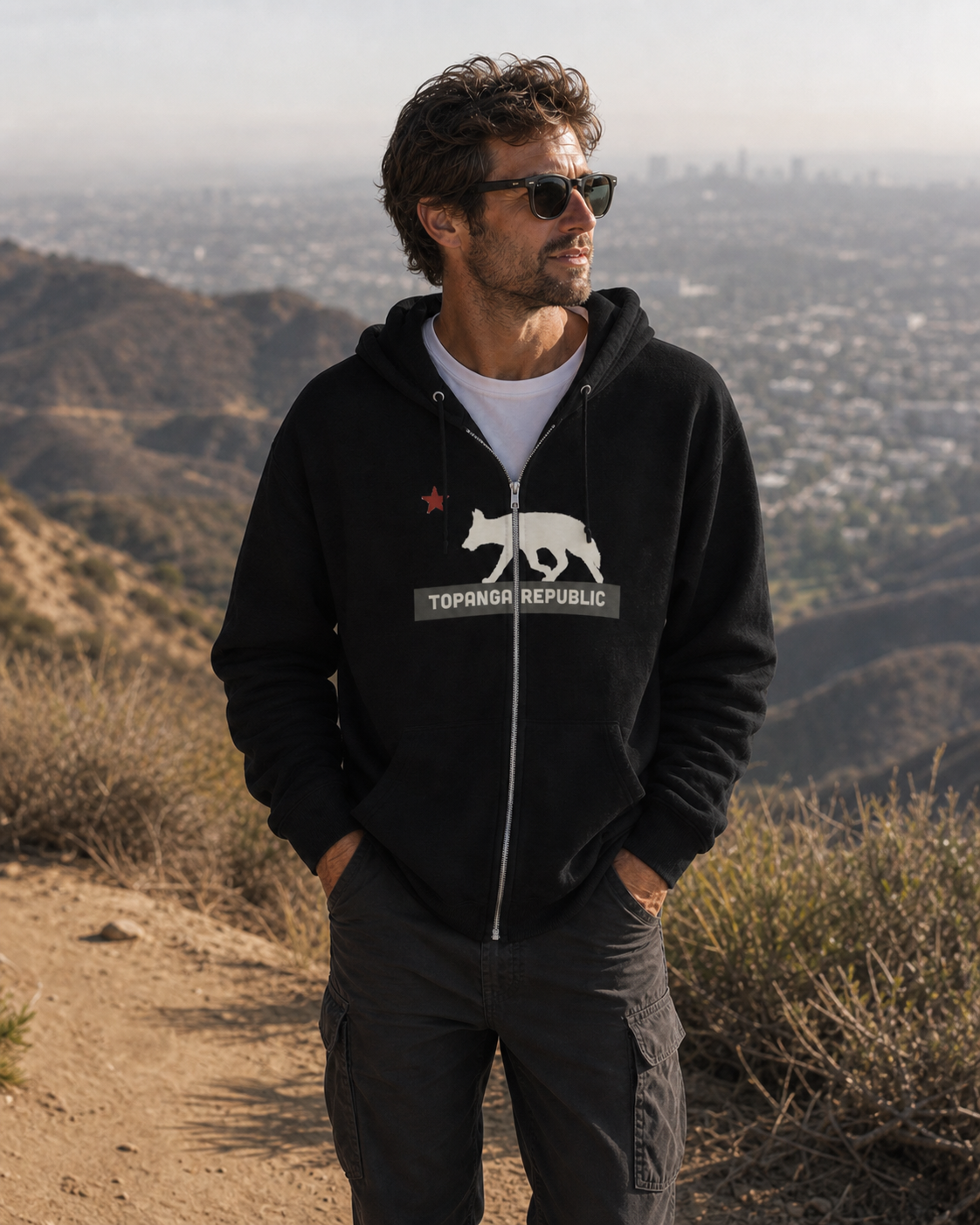 'Topanga Canyon Blvd' Zip Hoodie
