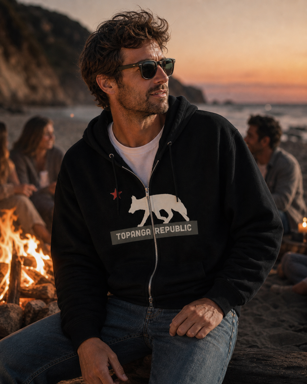 'Topanga Canyon Blvd' Zip Hoodie