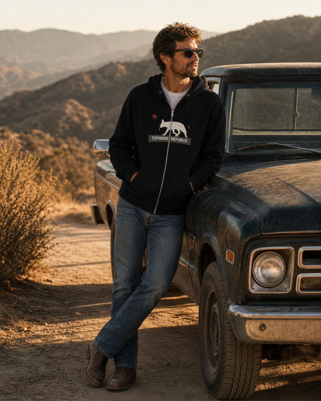 'Topanga Canyon Blvd' Zip Hoodie