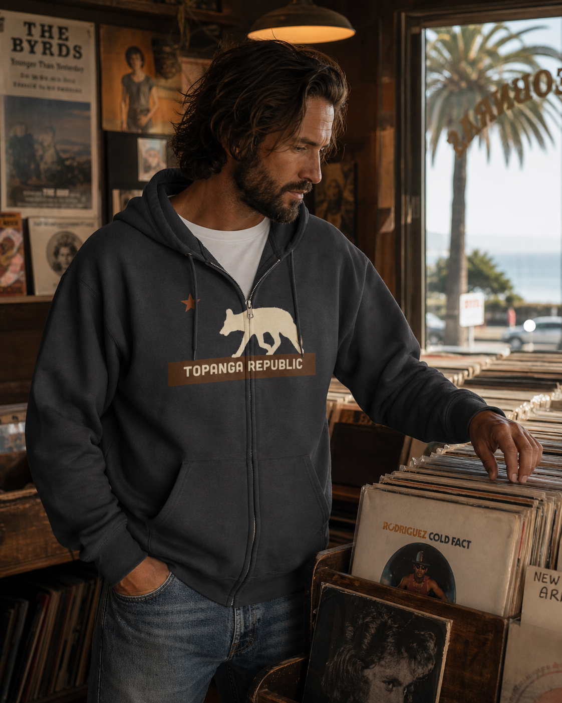 'Old Canyon Road' Zip Hoodie