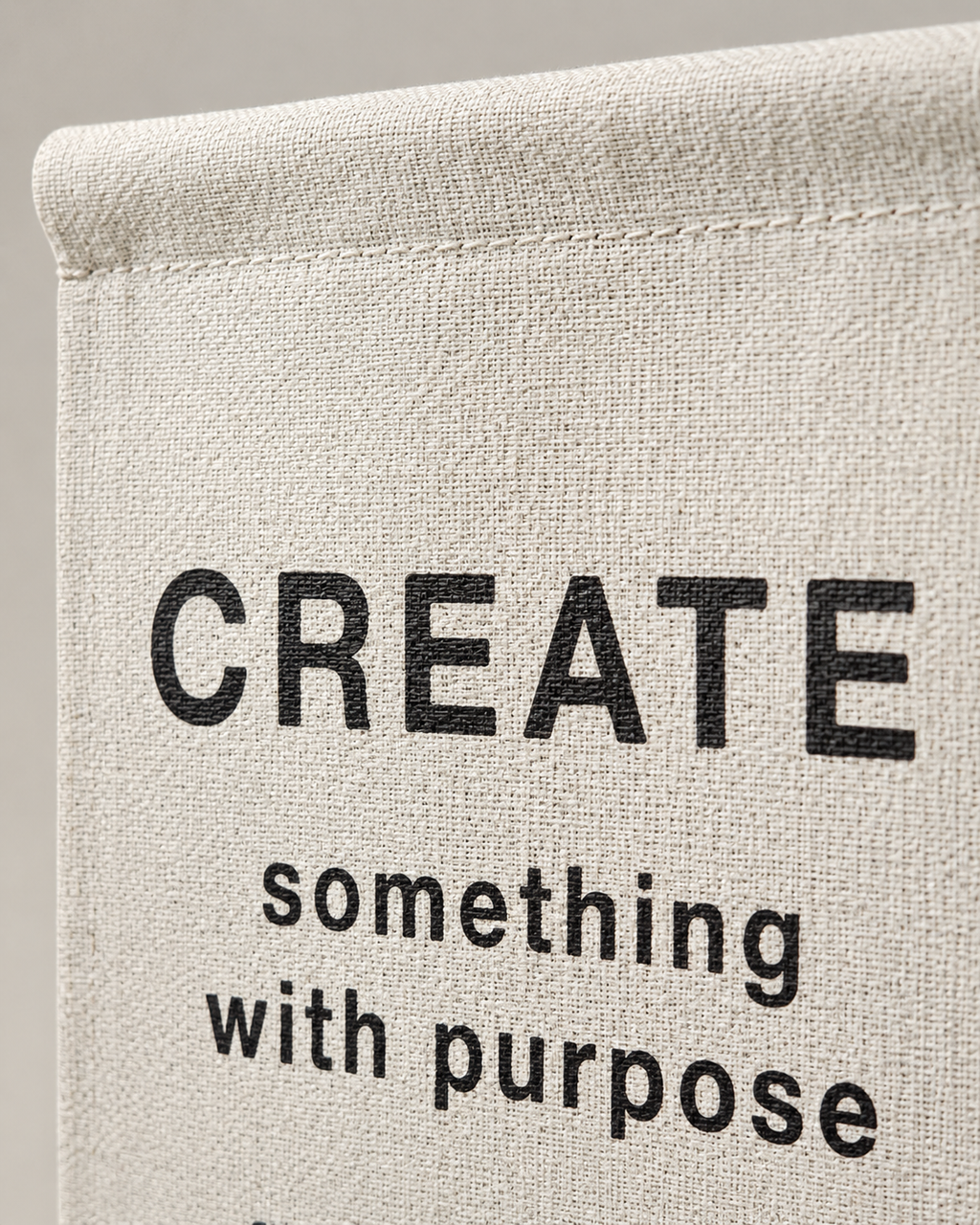 Create Something With Purpose woven wall tapestry | inspirational text wall decor