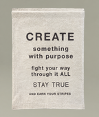 Create Something With Purpose woven wall tapestry | inspirational text wall decor
