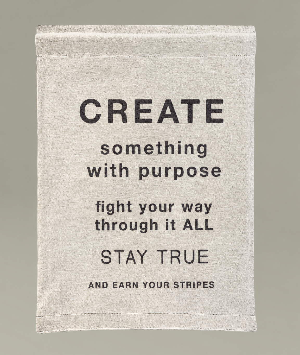 Create Something With Purpose woven wall tapestry | inspirational text wall decor