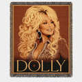 Dolly Parton Pink Woven Throw Blanket, Nashville Cowgirl Portrait (100% Cotton)