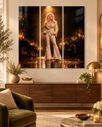 Dolly Parton Acrylic Wall Art Triptych, 3 Panel Nashville Decor, Rhinestone Cowgirl Portrait, 36 x 36 Inches