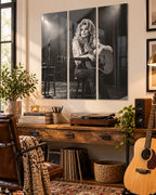 Dolly Parton Acrylic Wall Art Triptych, 3 Panel Nashville Decor, Rhinestone Cowgirl Portrait, 36 x 36 Inches