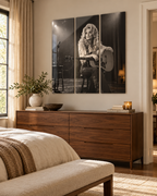 Dolly Parton Acrylic Wall Art Triptych, 3 Panel Nashville Decor, Rhinestone Cowgirl Portrait, 36 x 36 Inches