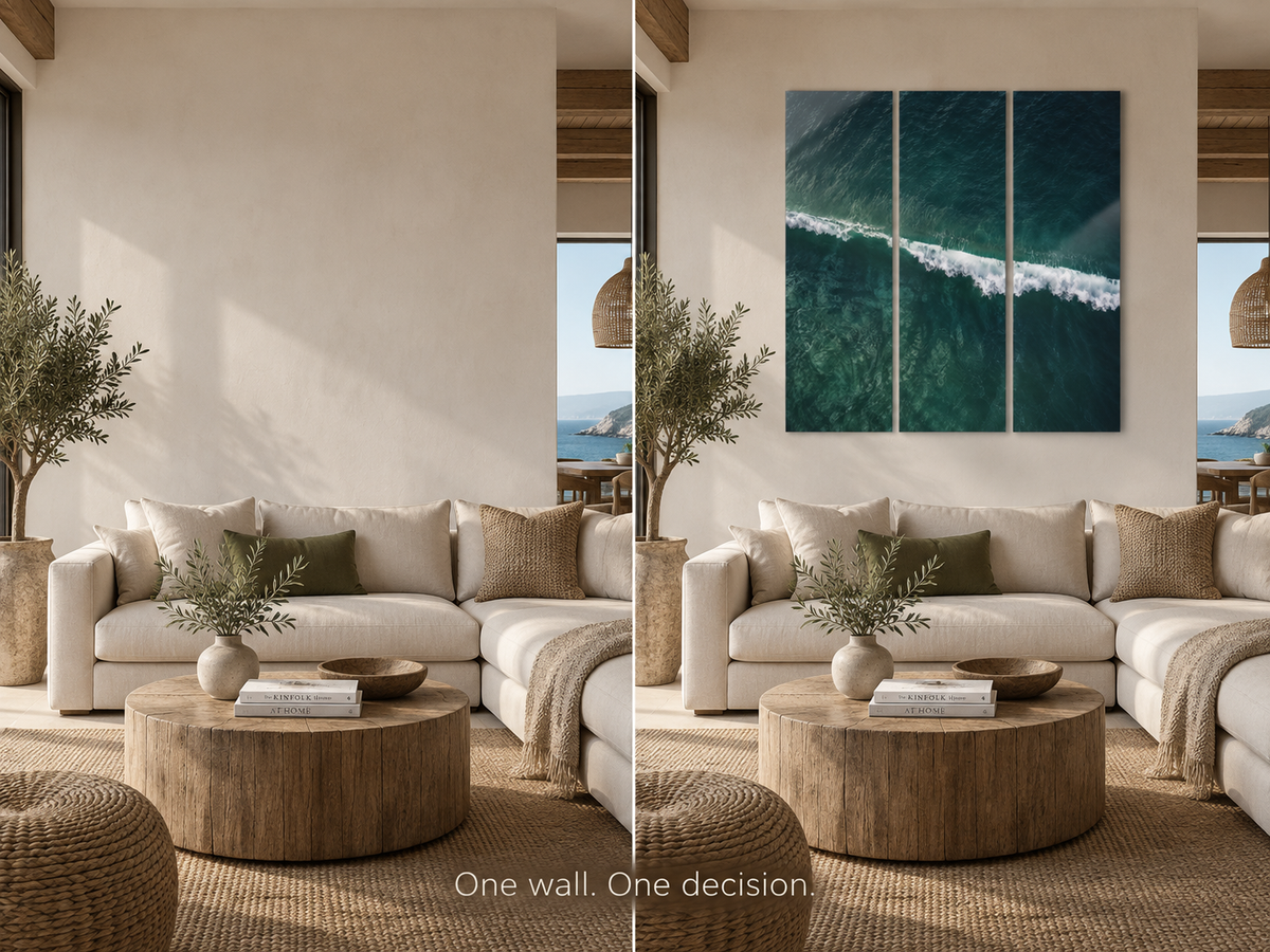 Breakline | Split Acrylic Triptych