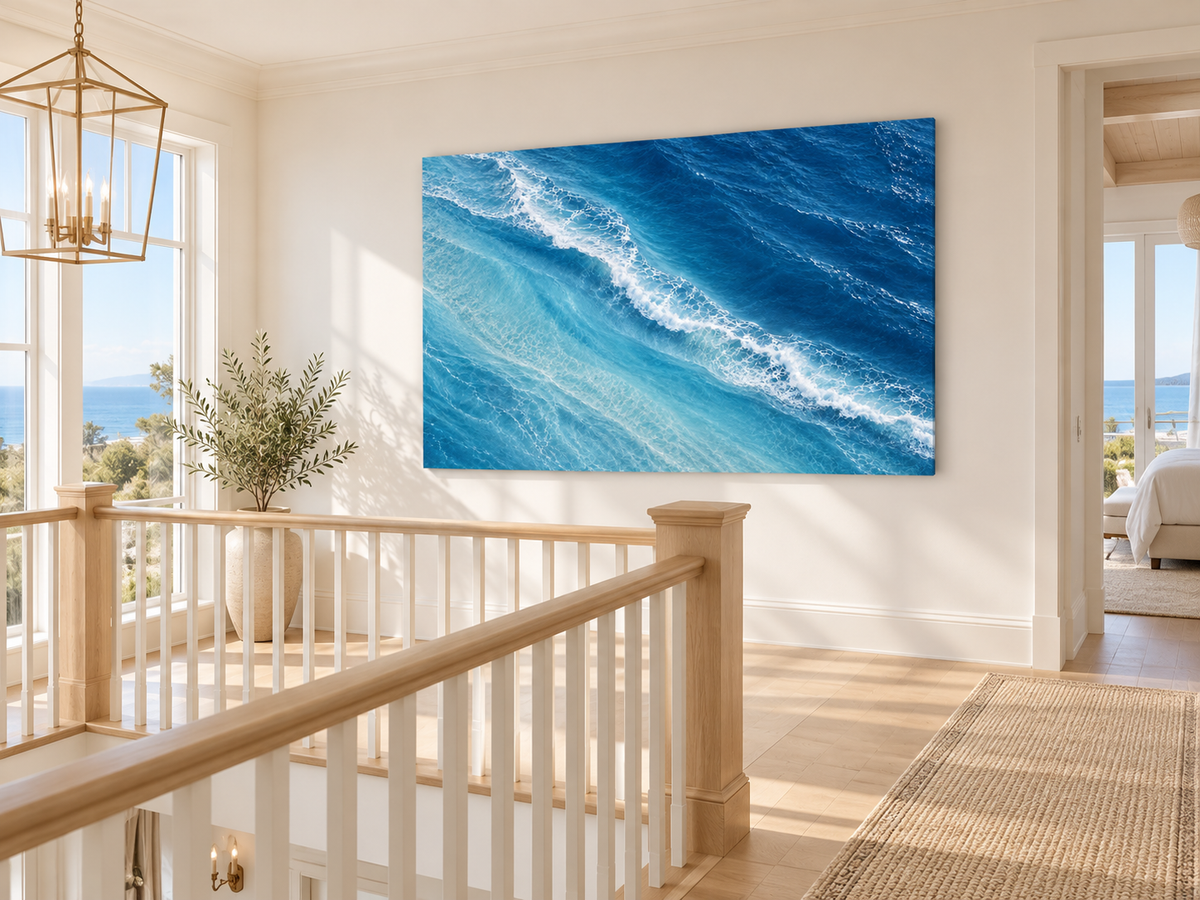 Blue Ombre | Coastal Abstract