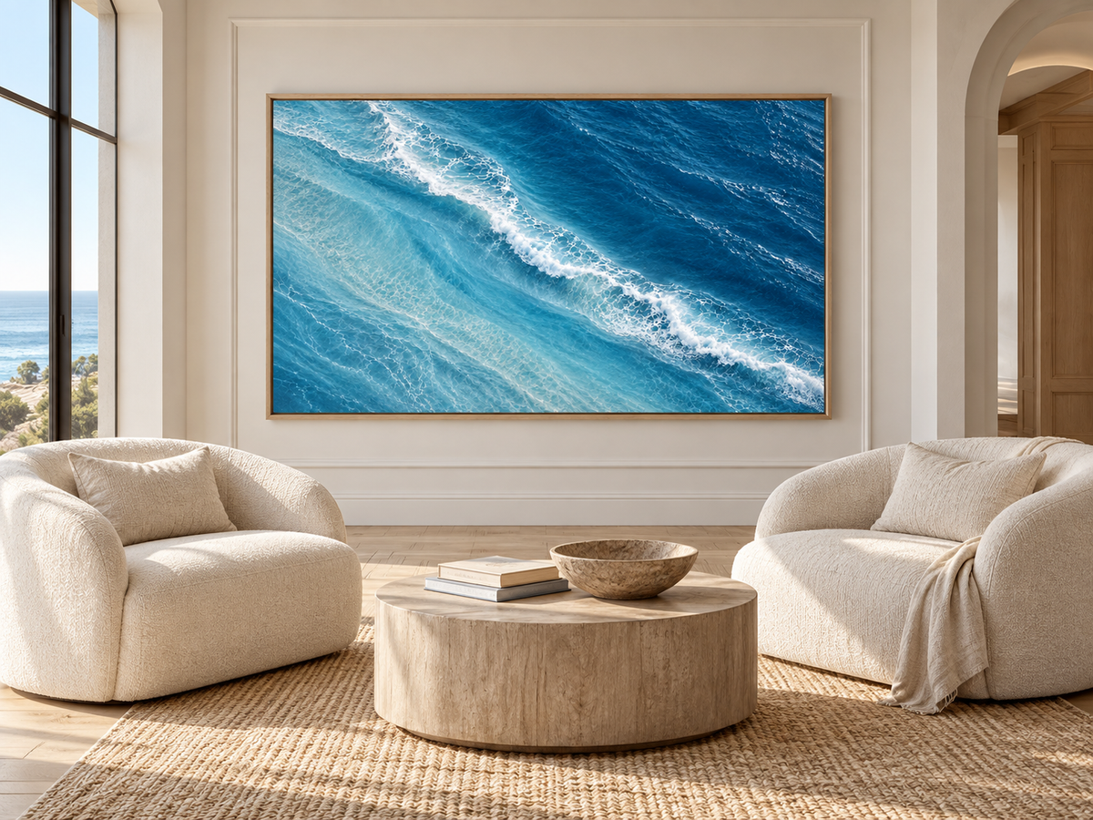 Blue Ombre | Coastal Abstract