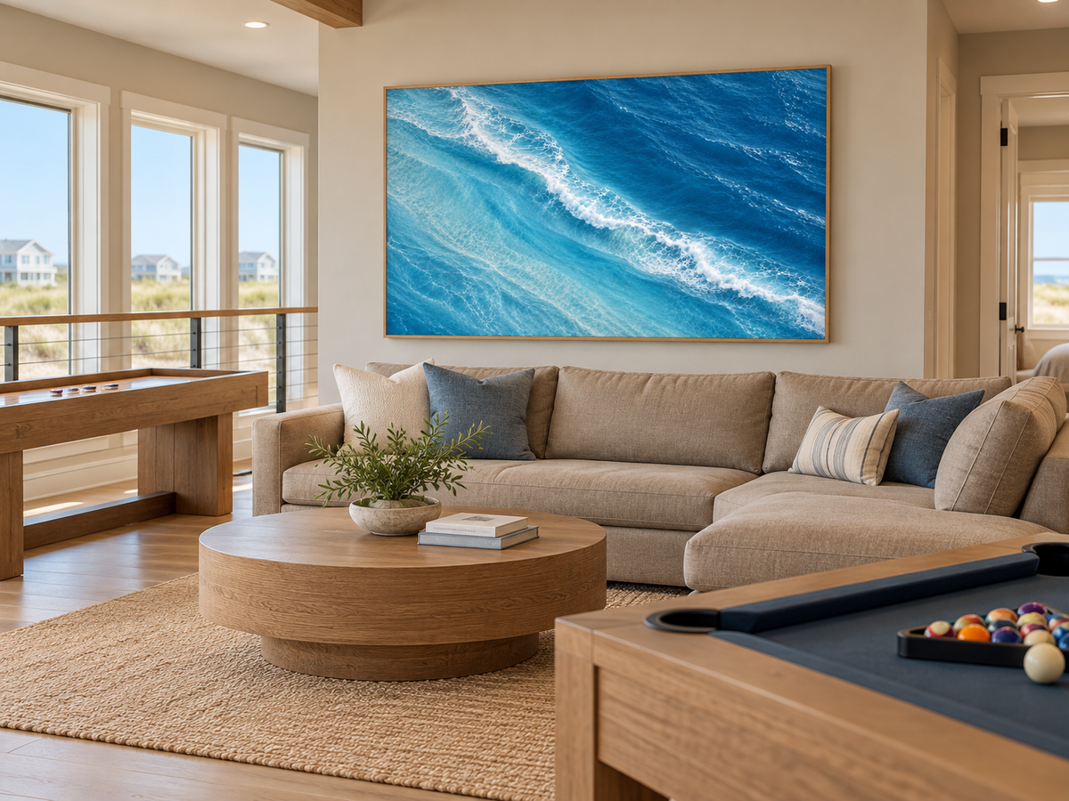 Blue Ombre | Coastal Abstract