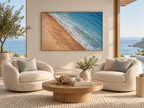 Blue Shoreline Surf | Coastal Abstract