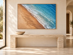 Blue Shoreline Surf | Coastal Abstract