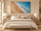 Blue Shoreline Surf | Coastal Abstract