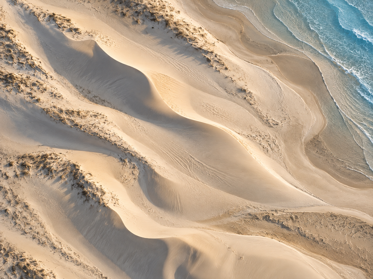 Gilded Dunes | Coastal Abstract